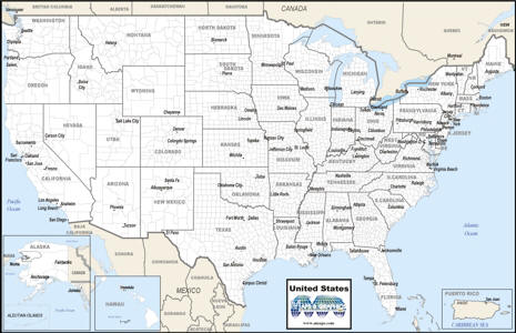 United States Maps Download Digital Maps of USA to your computer